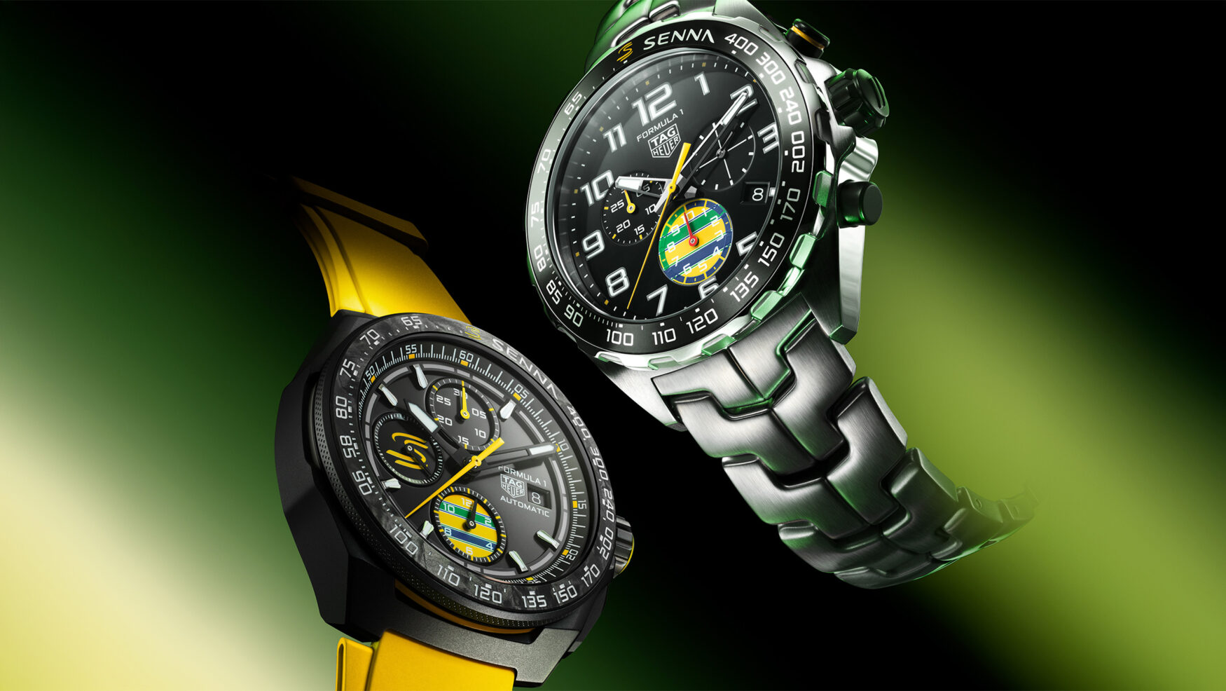 TAG Heuer celebrates Ayrton Senna’s enduring legacy with a pair of new Senna-inspired Formula 1 Chronographs
